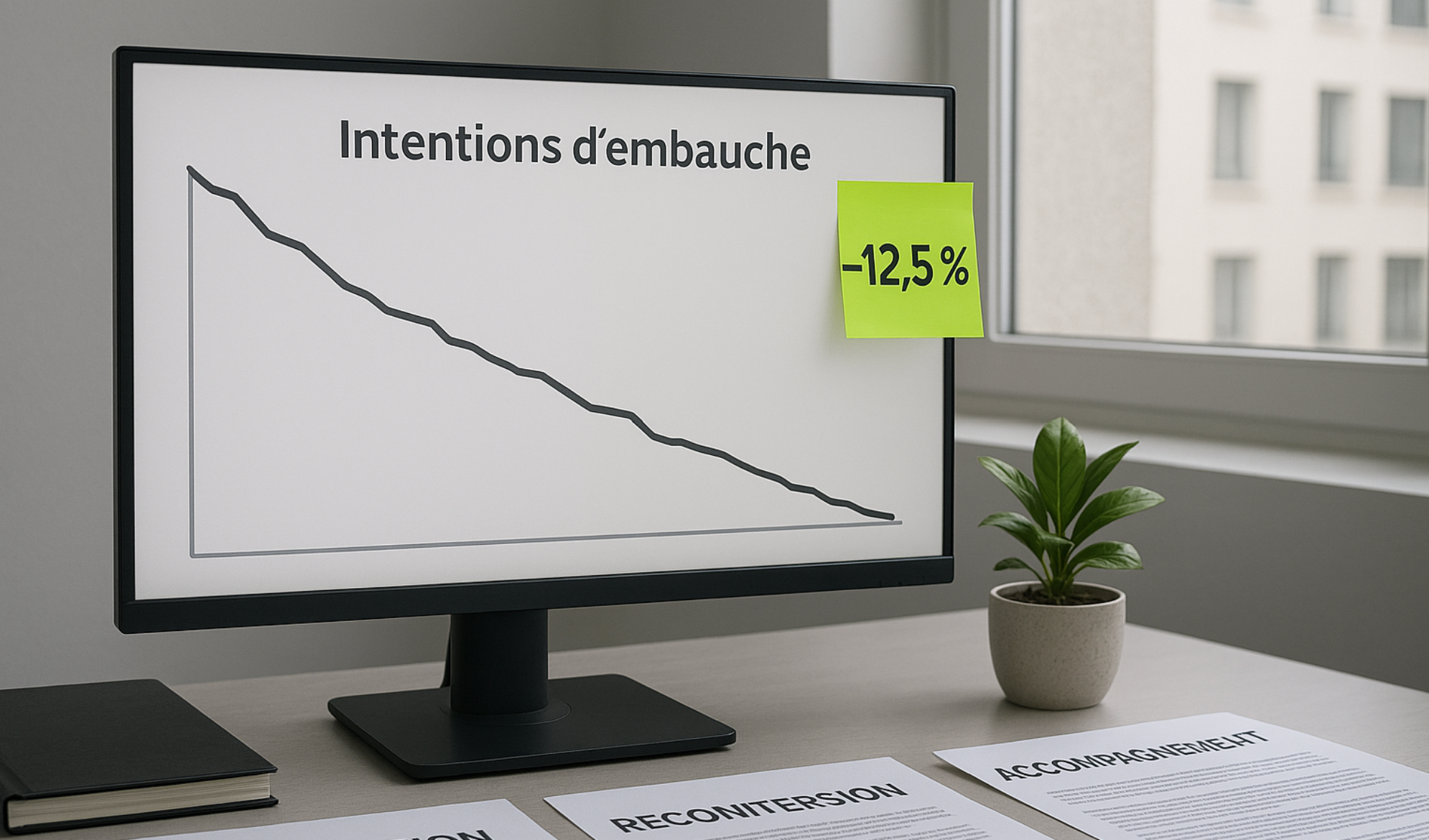​Les intentions d’embauche en France chutent de 12,5 % en 2025 : un signal d&rsquo;alerte pour le marché du travail